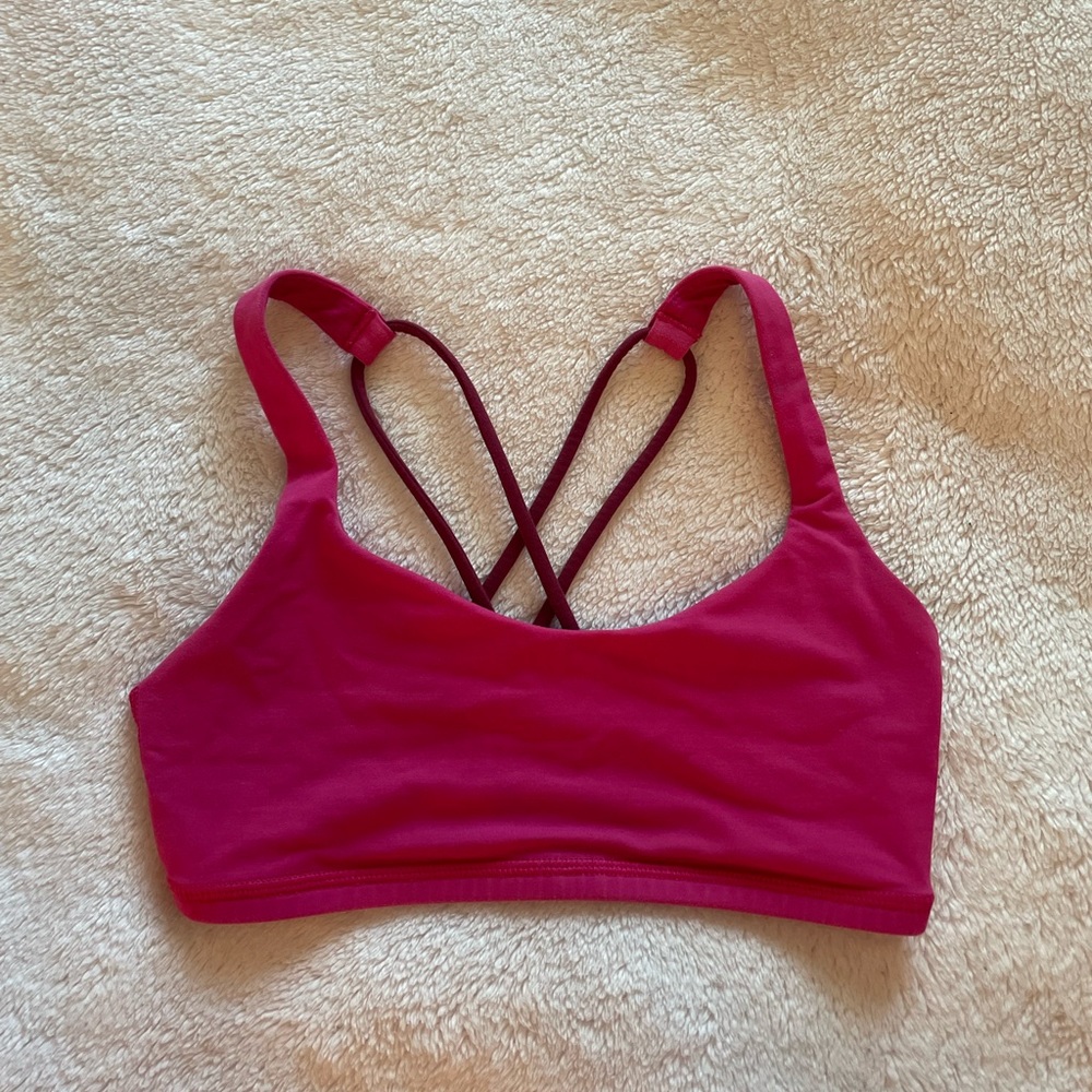 Lululemon Sports Bra in Pink, Size 2